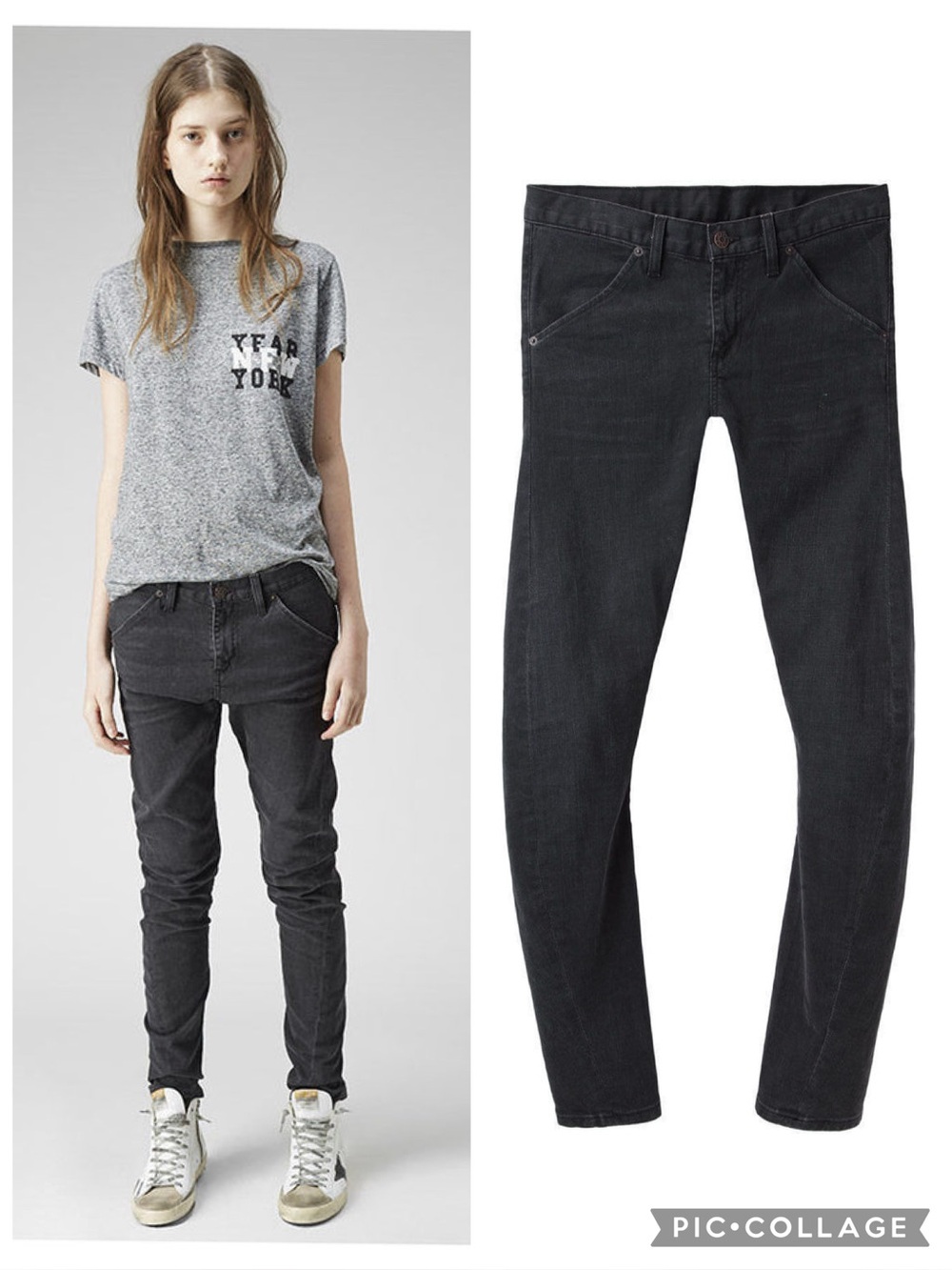 6397 Twisted Seam Designer Jeans $325 Retail Distressed Black Size 30 Waist